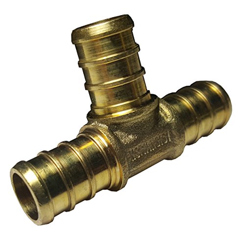 yÁzygpEJiz10 Pieces XFITTING 3/4 X 3/4 X 3/4 PEX TEE - Brass Crimp Fittings, Lead-Free Brass, Full Port