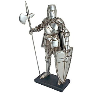 【中古】【未使用・未開封品】Design Toscano QS29041 中世 ニュルンベルク城 ゴシック騎士像、シルバー