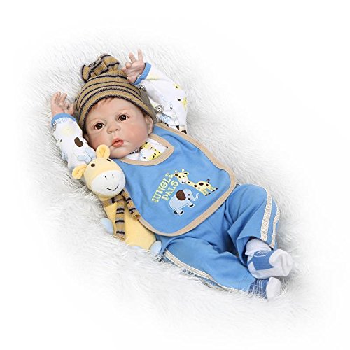 【中古】【未使用・未開封品】NPK collectionフルボディシリコンReborn Baby Cameron Awake Boy Doll 23インチ57?cm新生児赤ちゃん人形Toys for Kids Playhouseおもちゃ