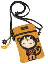 【中古】【未使用・未開封品】Chala Group Monkey 携帯電話クロスボディハンドバッグ - コンバーチブルストラップ イエロー 5インチ x 7.5インチ x 1インチ