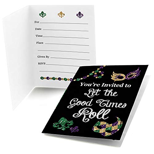Mardi Gras???Fill In Masquerade Party Invitations ( 8?Count )