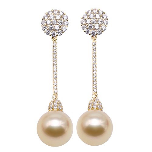 【中古】【未使用・未開封品】JYXスターリングシルバー10.1?MM South Sea PearlダングルイヤリングDott..