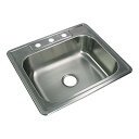 【中古】【未使用・未開封品】Transolid STSB25227-3 25インチ x 22 1/64インチ x 7インチ シングル洗面台ドロップイン ステンレ...