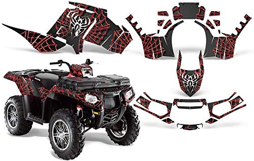 【中古】【未使用・未開封品】AMR Racing Graphicsキットfor ATV Polaris Sportsman 850?/ 850sp / 1000?2013???2016?Widow Makerレッドブラック