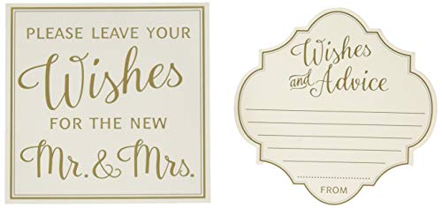 【中古】【未使用・未開封品】アイボリーWishesとアドバイスカード???ウェディングゲストブックAlterna..