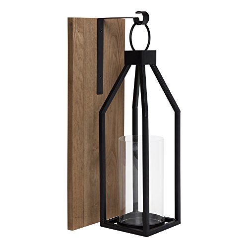 【中古】【未使用・未開封品】Kate and Laurel Oakly Wood and Metal Wall Sconce Candle Holder, Rustic Brown 141［並行輸入］