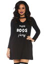 【中古】【未使用・未開封品】LEG AVENUE(レッグアベニュー)More Boos Jersey Dressモアブーズ ジャージーワンピース BLACK 8...