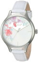 【中古】【未使用・未開封品】Timex 女性用クリスタル花柄スワロフスキーアクセント 36 mm 腕時計 White/Silver Floral Accent