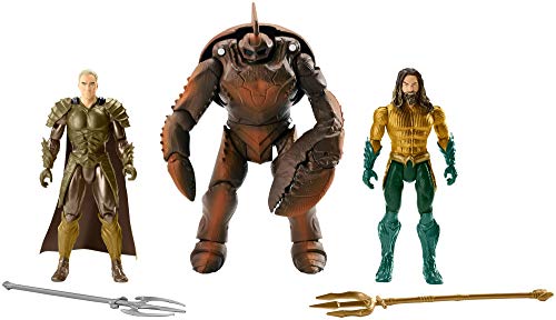 【中古】【未使用・未開封品】マテル 映画版 アクアマン アクアマン vs. ブライン・キング & オーム 6インチ フィギュア セット DC AQUAMAN