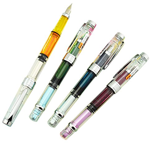 【中古】【未使用・未開封品】(3008 Silver Trim EF) - Wing Sung 3008 Piston Fountain Pen EF Extra ..