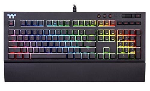 【中古】【未使用・未開封品】Thermaltake Tt プレミアム X1 RGB スマートフォン対応 音声制御 AI 16800万色 12種類の照明効果 チェリー MX ブルースイッチ メカニカルゲーミ