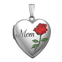 【中古】【未使用・未開封品】スターリングシルバー母の日「Mom」ハートロケット???3?/ 4インチx 3?/ 4インチ