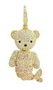 【中古】【未使用・未開封品】3d Teddy Bearマーメイドテールlimb-rotatingペンダントネックレスジュエリーゴールドoverスターリングシルバー18?"チェーン