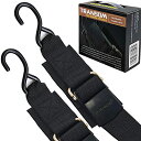 【中古】【未使用・未開封品】(シーマンダー) Seamander マリンボートトレーラー2インチトレーラートランサムタイダウンストラップ ブラック 2本
