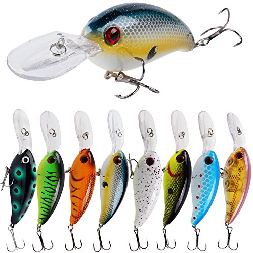 【中古】【未使用 未開封品】Yongzhi釣りルアー浅い深いダイビングSwimbait Crankbait釣りWobble Baits for Bass Trout淡水 海水