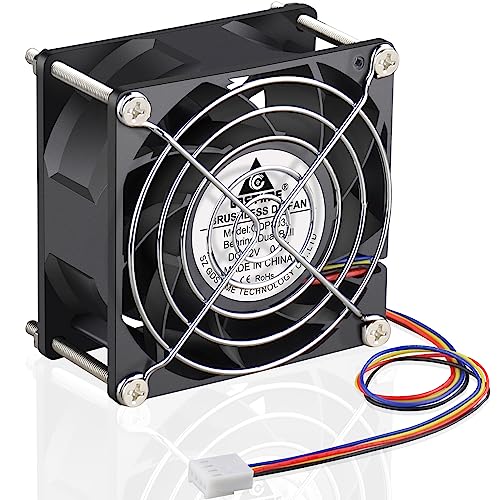 【中古】【未使用・未開封品】GDSTIME 80mm x 38mm 8038 PWM 高速デュアルボールベアリングDC 12V 80mm 冷却ファン
