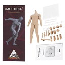 【中古】【未使用 未開封品】JIAOU DOLL 1/6スケール 超柔軟 シームレス 筋肉 男性 ボディ 12インチ ステンレススチール スケルトン アクションフィギュア 普通顔