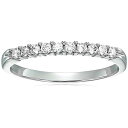 【中古】【未使用・未開封品】Vir Jewels 1/4カラット(ctw)ダイヤモンド 結婚記念バンド 女性用 ラウンドダイヤモンド 婚約指輪 14K ホワイト...