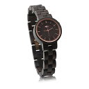 【中古】【未使用・未開封品】Ebony Wood Watch withピンクメタリック手とダイヤルwithエボニーブレスレット