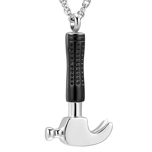 【中古】【未使用・未開封品】ステンレススチールハンマー鋼火葬ペンダントロケット記念品Urn灰Memorialジュエリーネックレス