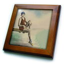 yÁzygpEJiz3drose Andrea Haase Art Illustration???Vintage Lady In Old Fashioned swim suit???t[t^C 6 x 6