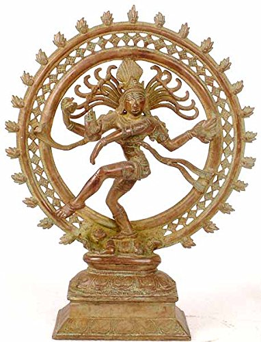 【中古】【未使用・未開封品】エキゾチックインディアNataraja???真鍮Statue ZDN01-patina