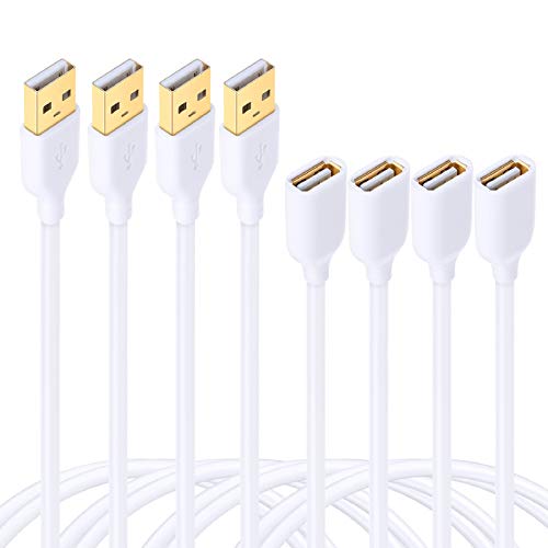 Rakuten - 【中古】【未使用・未開封品】Besgoods [ 4?-パック] 6フィート耐久ブラックUSB 2.0延長ケーブルextende6rコード???Aオスto aメスUSBケーブル、キーボード、マウス、プリ