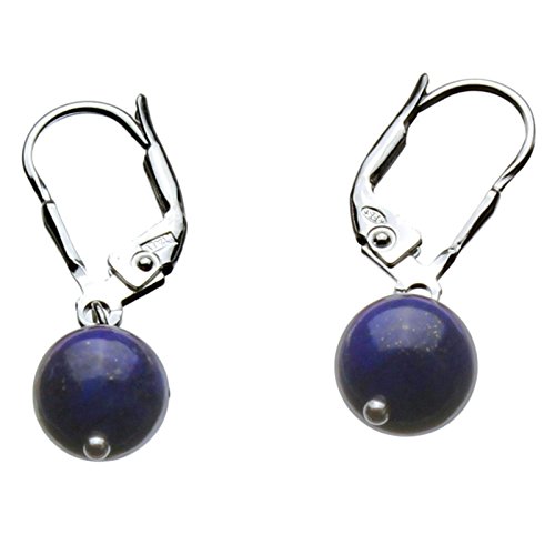 【中古】【未使用・未開封品】8mm ストーンビーズ スターリングシルバー レバーバック イヤリング