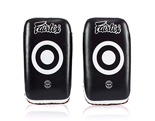 【中古】【未使用・未開封品】Fairtex Curvedタイキックパッドはペアでサイズ標準、Extra Thickカラーブラック/ホワイトKickingパッドfor Muay Thai、ボクシング、キックボク