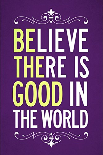 【中古】【未使用・未開封品】Believe There is Good in The World パープル 有名なモチベーションインスピレーション引用 クール 巨大 巨人 ポスター アート 36x54