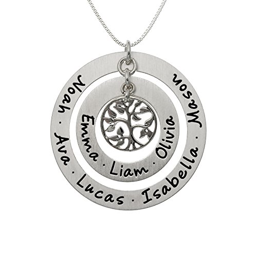 【中古】【未使用・未開封品】AJ's Collection パーソナライズ マイファミリーツリー スターリングシル..