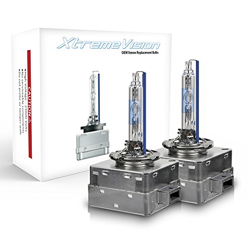【中古】【未使用・未開封品】Xtremevision AC HID キセノン交換用電球 - D1S / D1R / D1C - 5000K ブライトホワイト (1ペア) (メタルベース)