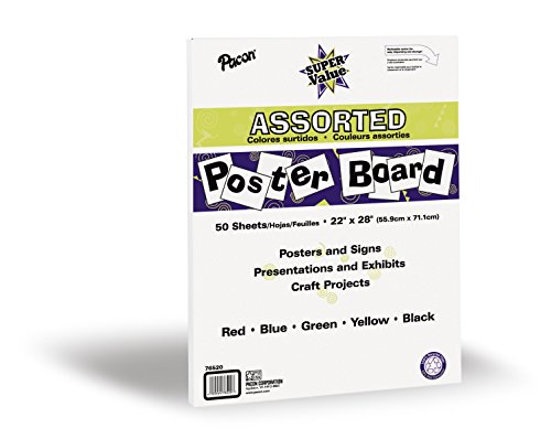 【中古】【未使用・未開封品】Pacon Corporation PAC76520 Super Value Poster Board Asstd Colors 22X..
