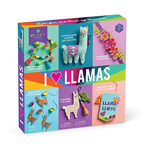 Craft-tastic I Love Llamas ? 子供用クラフトキット ? 6つの楽しいDIYカラフルアート&クラフトプロジェクトに含む