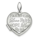 楽天AJIMURA-SHOP【中古】【未使用・未開封品】スターリングシルバー ロジウムメッキ Faith Hope Love ハートロケット