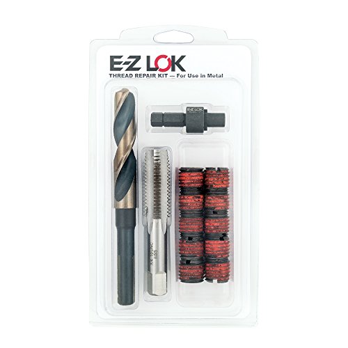 E-Z LOK EZ-329-918 Threaded Inserts for Metal; 9/16-18 Installation Kit, Steel, Black Oxide