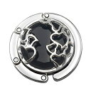 【中古】【未使用・未開封品】jewelbeautyハンドバッグフックハンガーホルダーforテーブルデスク軽量ハートカットアウトクリスタルジェムストーン折りたたみ...