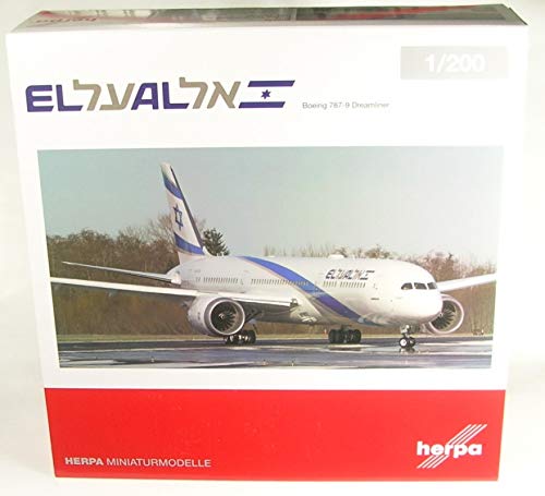 【中古】【未使用・未開封品】herpa 1/200 787-9 EL AL イスラエル航空 4X-EDA 完成品