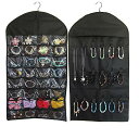 【中古】【未使用・未開封品】oumushiハンギングジュエリーオーガナイザー|ジュエリーバッグ|旅行アクセサリー組織両面使用| 32ポケット18フックループ不織...