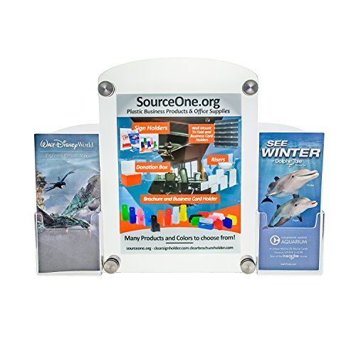 【中古】【未使用・未開封品】Source One 8.5 x 11 透明アクリルサインホルダー パンフレットポケット2..