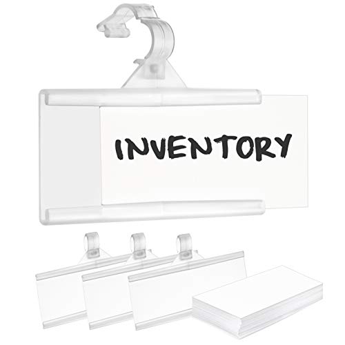 【中古】【未使用・未開封品】100個パック ? プラスチックワイヤーシェルフラベルホルダー サインとチケットホルダー 簡単クリップデザイン タイトなスナップロック留め 高さ