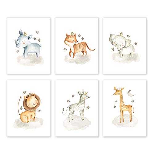 【中古】【未使用・未開封品】Stickerbrand Nurseryサファリ動物ポスター( Set of 6?) 8?x 10の印刷。Unframed。子供のギフトベビーシャワー、ベッドルームやバスルーム用装 【中古】【未使用・未開封品】Stickerbrand Nurseryサファリ動物ポスター( Set of 6?) 8?x 10の印刷。Unframed。子供のギフトベビーシャワー、ベッドルームやバスルーム用装