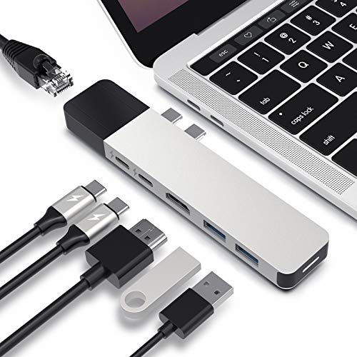 【中古】【未使用・未開封品】HyperDrive USB Type C ハブ 6-in-2 4K60Hz HDMI出力 USBC 40Gbps PD充電 USB-Cポート USB-Aポート MacBook Pro Air Type Cデバイス対応 Sanho