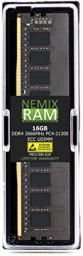 yÁzygpEJizNEMIX RAM 16GB (1x16GB) DDR4-2666MHz PC4-21300 ECC UDIMM 2Rx8 1.2V Unbuffered T[o[/[NXe[Vp