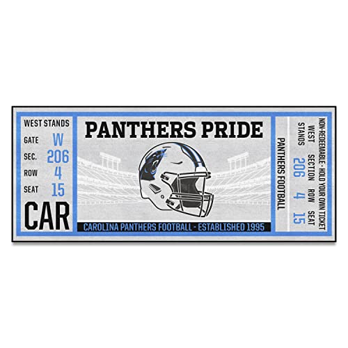 【中古】【未使用・未開封品】Fanmats NFL カロライナ パンツシャーズ NFL-Carolina パンツシェルステッカーランナー チームカラー フリーサイズ