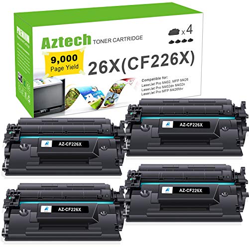 AZTECH互換トナーカートリッジ交換HP cf226?X 26?Xバリエーション High Yield-4 pack ブラック