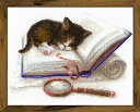 【中古】【未使用・未開封品】Kitten on the Book(クロスステッチキット)