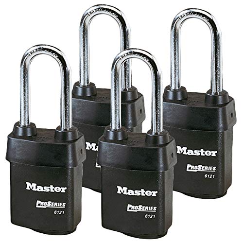 Master Lock 6121NKALJ-4 高セキュリティプロシリーズ南京錠4個 BumpStopテクノロジー付き