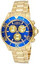 【中古】【未使用・未開封品】Invicta Men's 26849 Pro Diver Quartz Chronograph Blue, Gold Dial Watch