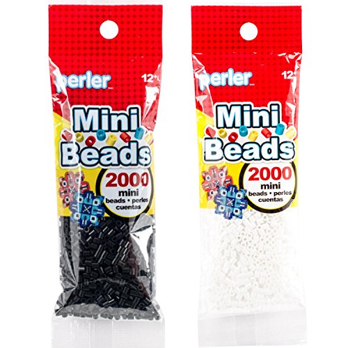 Perler ミニビーズバンドル ブラックとホワイト